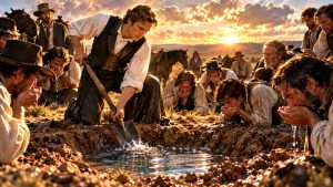 El día en que una compañía sedienta encontró agua y recordó el milagro de Moisés